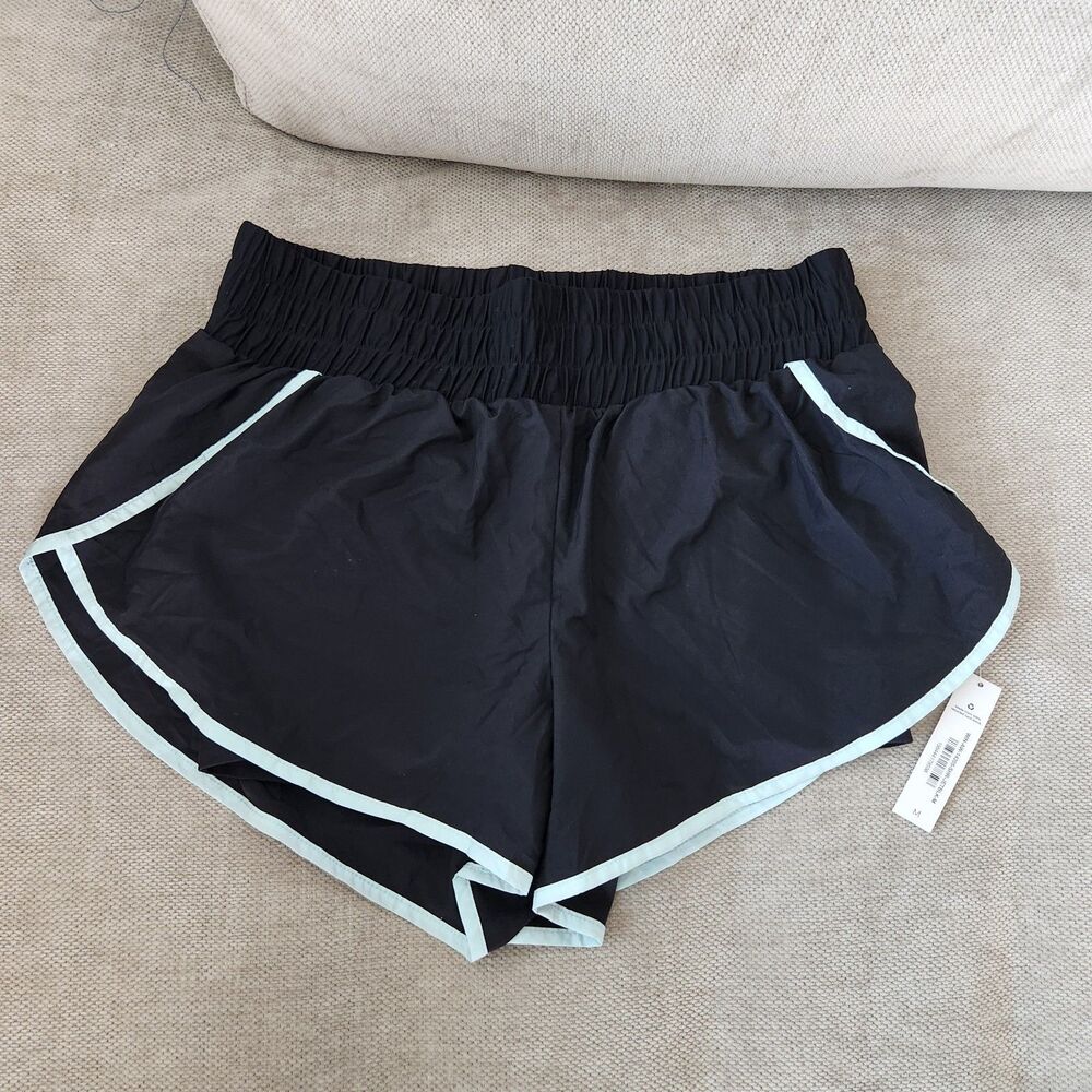 Adore Me Jet Black Medium Active Wear Shorts NWT